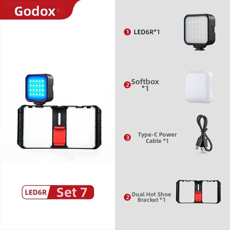 Mini LED rasvjeta za dopunu, Model 6R, ručni uređaj s ugrađenom baterijom, za Live fotografiju (6W, 5V 2A)