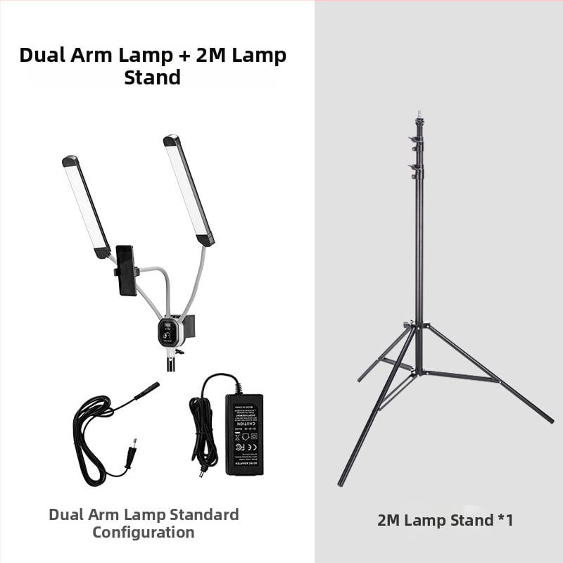 Beiyang LED Φωτιστικό Φωτογράφισης με Διπλή Κεφαλή, 50W, 100–250V, 3200–5600K, Ρυθμιζόμενο Φως, Ρυθμιση Φωτεινότητας