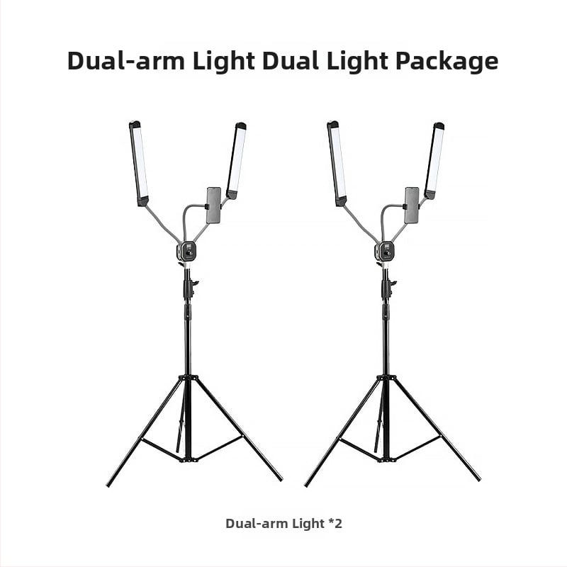 Beiyang LED Φωτιστικό Φωτογράφισης με Διπλή Κεφαλή, 50W, 100–250V, 3200–5600K, Ρυθμιζόμενο Φως, Ρυθμιση Φωτεινότητας