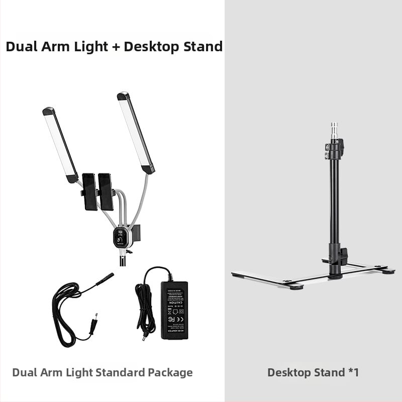 Beiyang LED Φωτιστικό Φωτογράφισης με Διπλή Κεφαλή, 50W, 100–250V, 3200–5600K, Ρυθμιζόμενο Φως, Ρυθμιση Φωτεινότητας