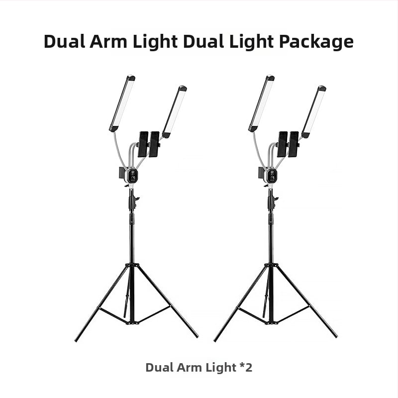 Beiyang LED Φωτιστικό Φωτογράφισης με Διπλή Κεφαλή, 50W, 100–250V, 3200–5600K, Ρυθμιζόμενο Φως, Ρυθμιση Φωτεινότητας