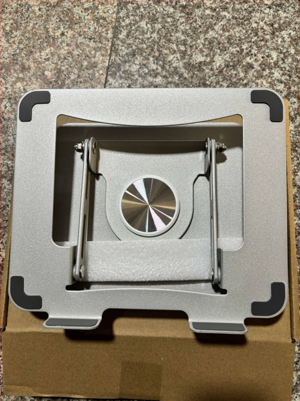 Sklopný stojan na notebook a tablet, 360° otáčavý kovový rám, JT16-R, karbónová oceľ, nastaviteľný uhol, odvádzanie tepla, pre zariadenia 10–17 palcov