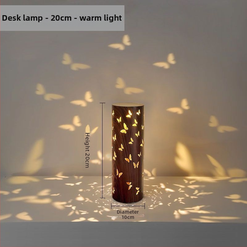 Sienas lampa tiešraides fona ar projekciju un atmosfēras antīkā stila, radošs guļamistabas apgaismojums; barošana AC; bez viedās kontroles; uzstādīšana uz sienas