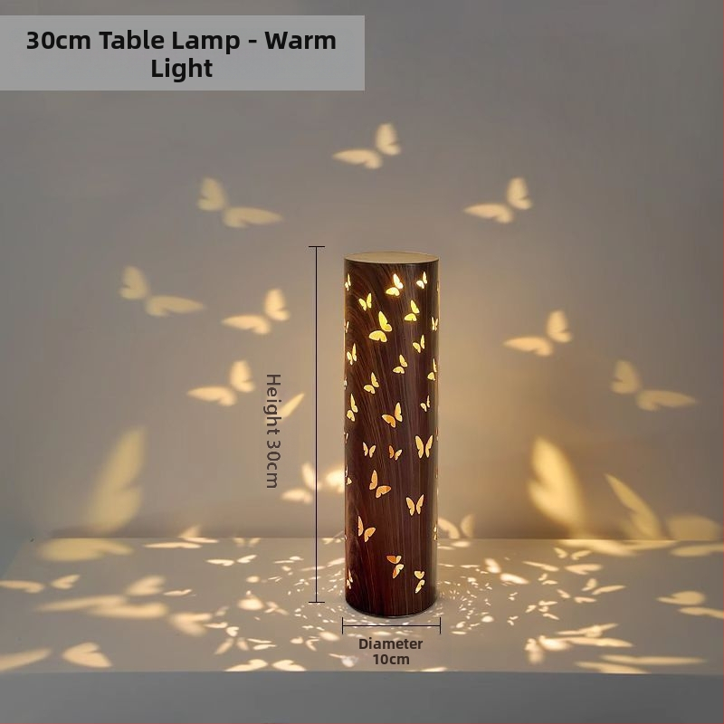 Sienas lampa tiešraides fona ar projekciju un atmosfēras antīkā stila, radošs guļamistabas apgaismojums; barošana AC; bez viedās kontroles; uzstādīšana uz sienas