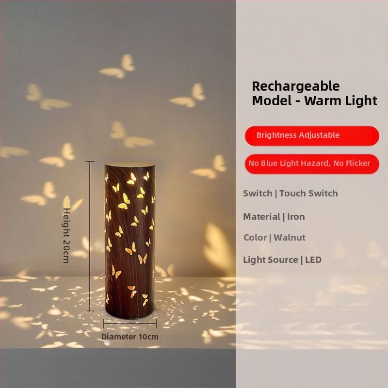 Sienas lampa tiešraides fona ar projekciju un atmosfēras antīkā stila, radošs guļamistabas apgaismojums; barošana AC; bez viedās kontroles; uzstādīšana uz sienas