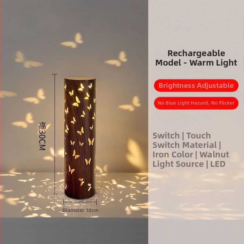 Sienas lampa tiešraides fona ar projekciju un atmosfēras antīkā stila, radošs guļamistabas apgaismojums; barošana AC; bez viedās kontroles; uzstādīšana uz sienas