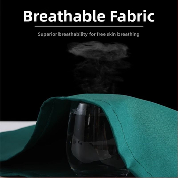 Uniszex tiszta pamut scrubruha V-nyakú, rövid ujjú, középmagas hossz, 95% pamut, hőálló, műtőtermekbe, fogorvosi klinikákra, szépségszalonokba és állatorvosi rendelőkbe