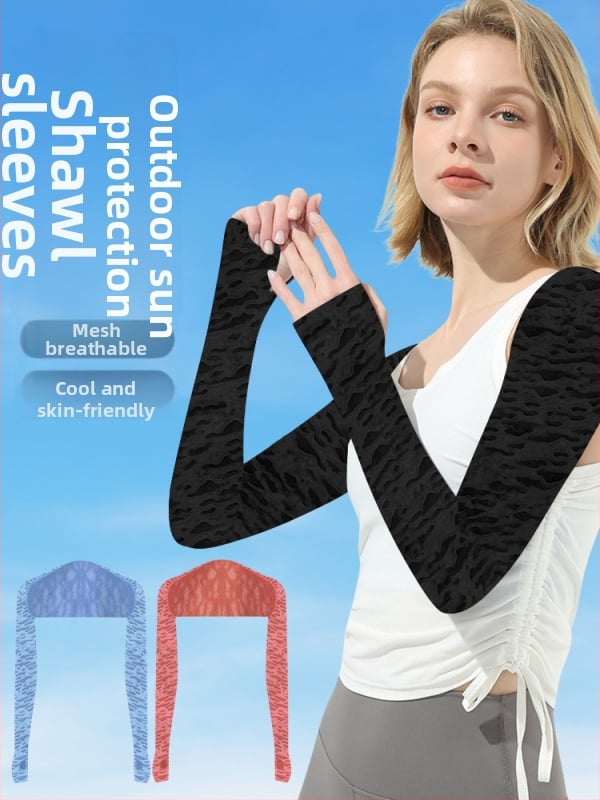 Manșete de protecție solară pentru activități în aer liber, din poliester, respirabile, unisex, potrivite pentru ciclism