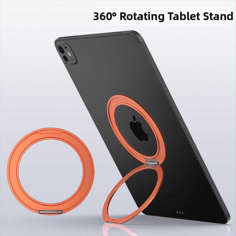 Planšetdatora statīvs – 360° griešanās, saderīgs ar iPad, alumīnija sakausējums, saliekams uz galda, ultra-plāns metāla dizains