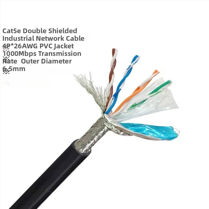 Cablu Ethernet industrial CAT5/6, flexibilitate înaltă, 8 conductori, ecranare dublă, compatibil drag-chain, aplicații servo