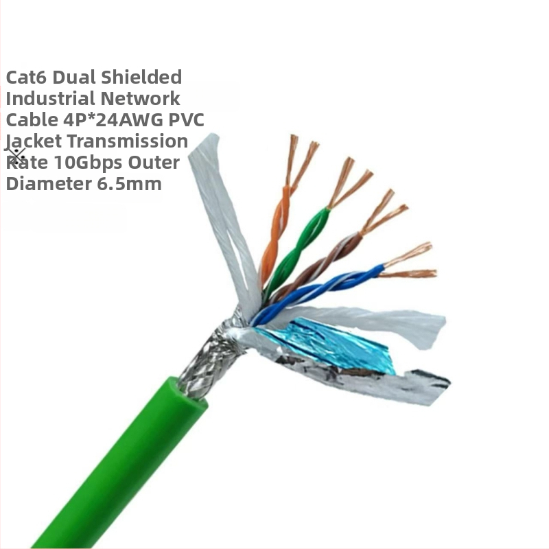 Cablu Ethernet industrial CAT5/6, flexibilitate înaltă, 8 conductori, ecranare dublă, compatibil drag-chain, aplicații servo