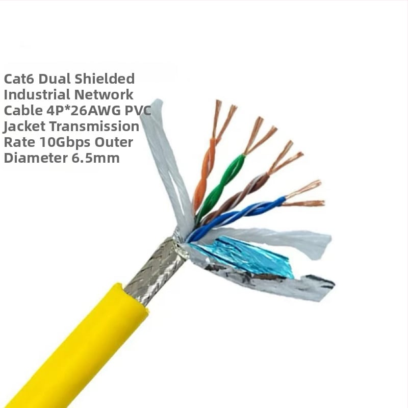 Cablu Ethernet industrial CAT5/6, flexibilitate înaltă, 8 conductori, ecranare dublă, compatibil drag-chain, aplicații servo