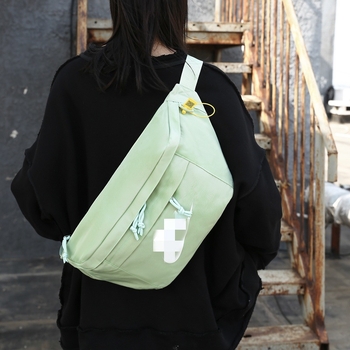 Geantă de talie din nylon, rezistentă la uzură, capacitate mare, crossbody, unisex, pentru activități în aer liber