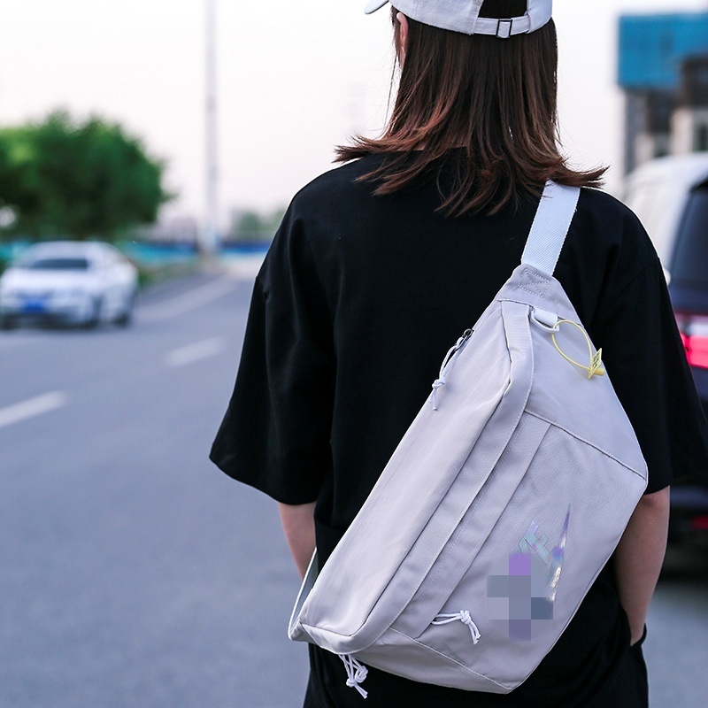 Geantă de talie din nylon, rezistentă la uzură, capacitate mare, crossbody, unisex, pentru activități în aer liber