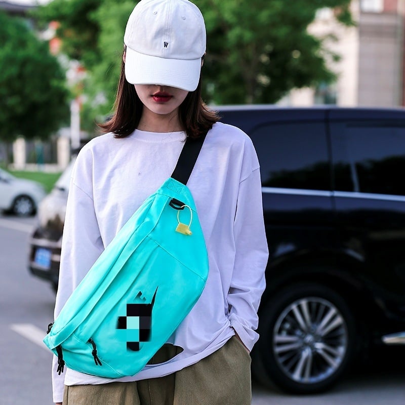 Geantă de talie din nylon, rezistentă la uzură, capacitate mare, crossbody, unisex, pentru activități în aer liber