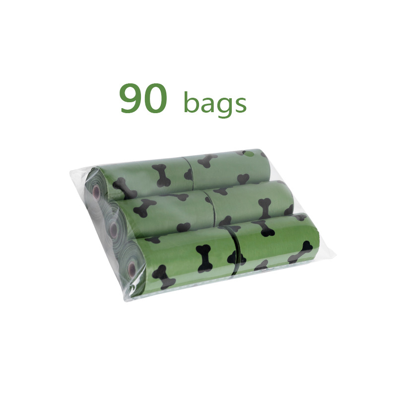 Βιοδιασπώμενες σακούλες αποβλήτων σκύλου από EPI+HDPE, επίπεδο άνοιγμα, συσκευασία OPP 6/8/12 τεμαχίων, κανονικό πάχος