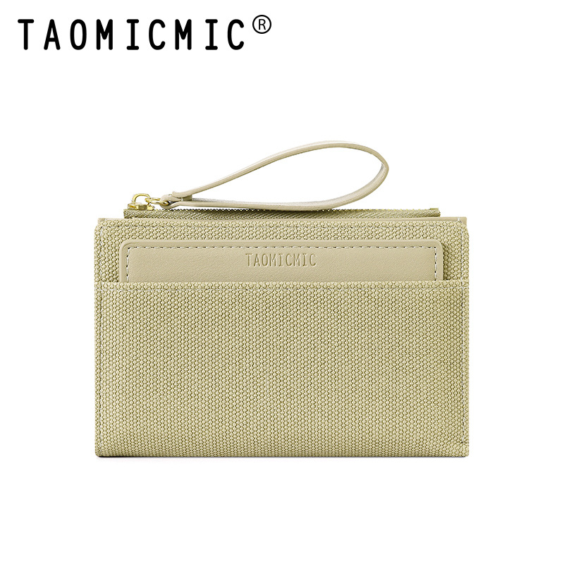 Portofel pentru carduri din PU, cu fermoar și curea pentru încheietură, compartiment pentru monede cu capacitate mare, căptușeală din poliester