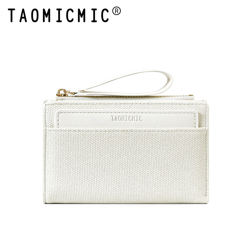 Portofel pentru carduri din PU, cu fermoar și curea pentru încheietură, compartiment pentru monede cu capacitate mare, căptușeală din poliester