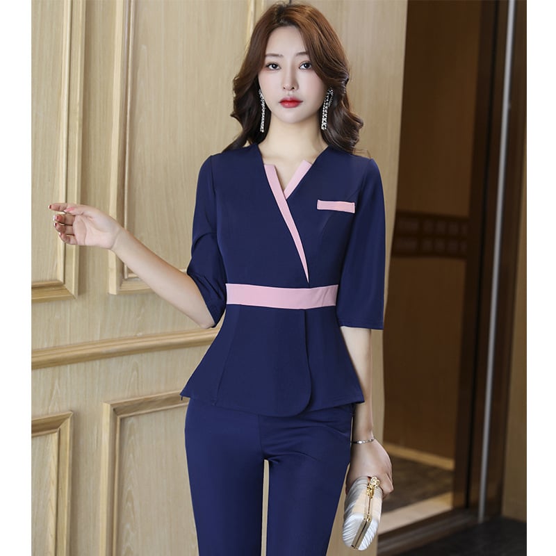 Női szépségszalon öltözet, nedvességelvezető poliészter, 70% főanyag, nyár 2022