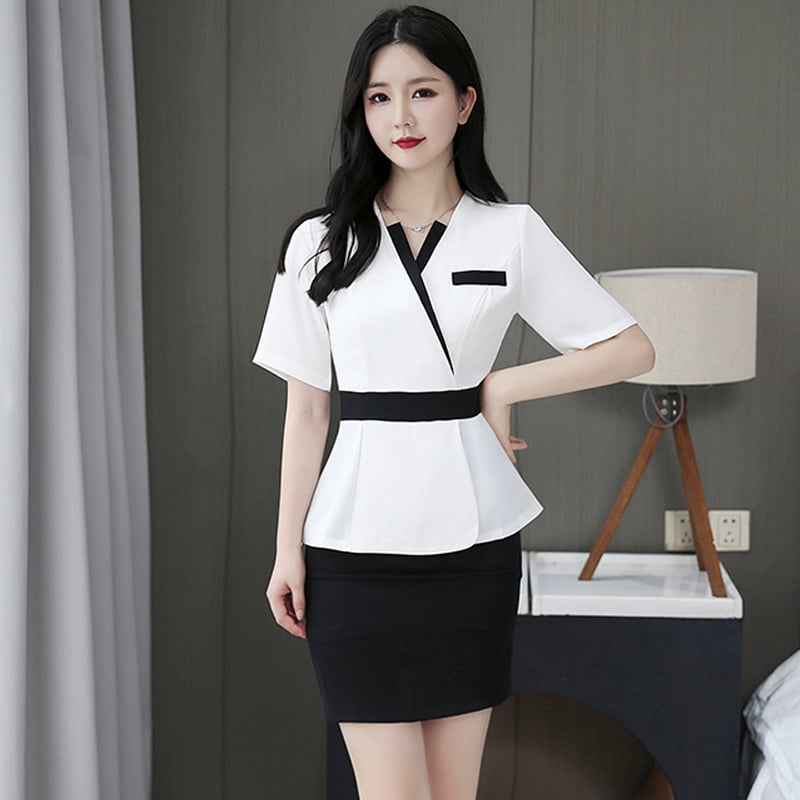 Női szépségszalon öltözet, nedvességelvezető poliészter, 70% főanyag, nyár 2022