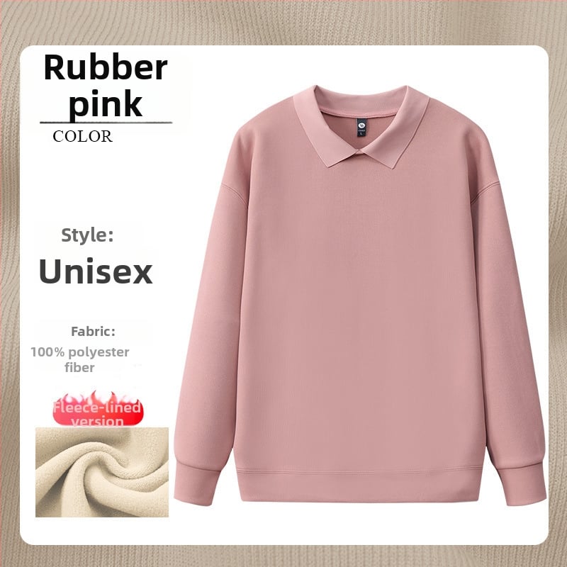 Суитшърт за маникюрен салон - работно облекло с рекламно лого, дълъг ръкав, без качулка, странични джобове, тъкан: корейска памук/полиестер смес