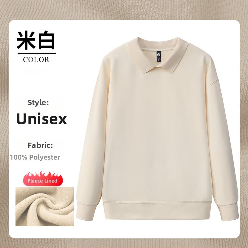 Суитшърт за маникюрен салон - работно облекло с рекламно лого, дълъг ръкав, без качулка, странични джобове, тъкан: корейска памук/полиестер смес