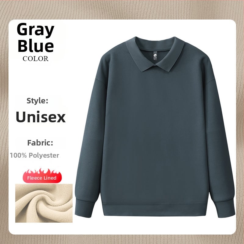 Суитшърт за маникюрен салон - работно облекло с рекламно лого, дълъг ръкав, без качулка, странични джобове, тъкан: корейска памук/полиестер смес