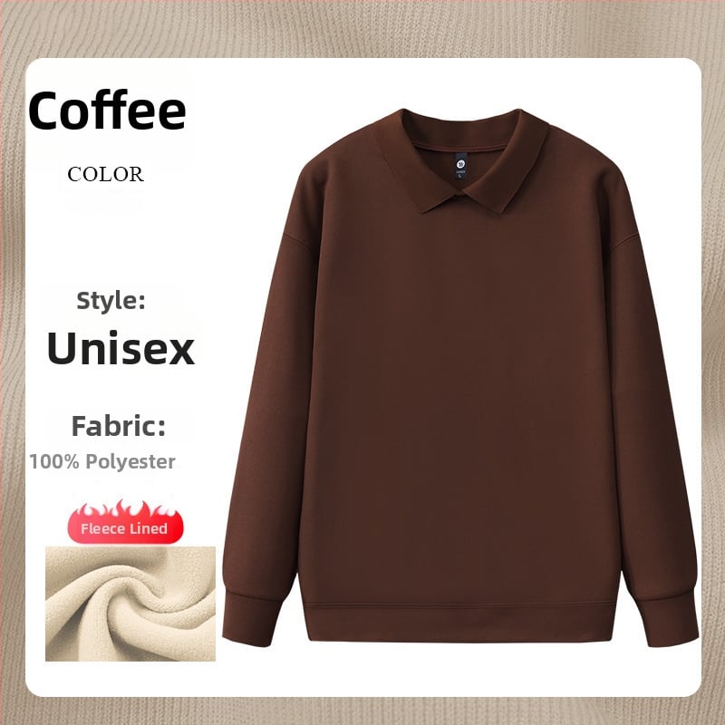 Суитшърт за маникюрен салон - работно облекло с рекламно лого, дълъг ръкав, без качулка, странични джобове, тъкан: корейска памук/полиестер смес