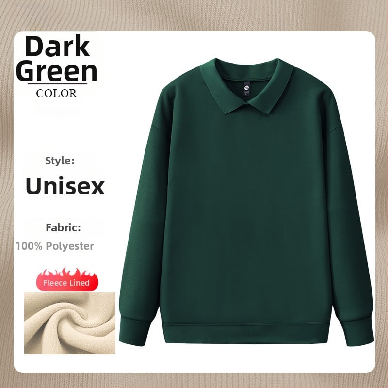 Суитшърт за маникюрен салон - работно облекло с рекламно лого, дълъг ръкав, без качулка, странични джобове, тъкан: корейска памук/полиестер смес