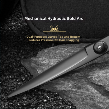 Foarfecă de îngrijire pentru animale de companie – foarfeci curbate pentru păr de câine, oțel inoxidabil 4Cr, Sillyfu