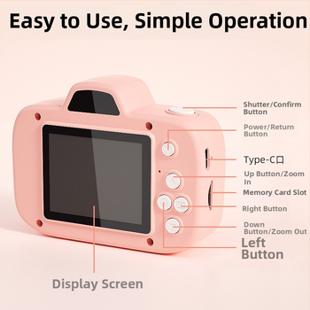 X300 detská digitálna kamera s prednou a zadnou dvojitou kamerou, pamäťovou kartou na uloženie, model 2024