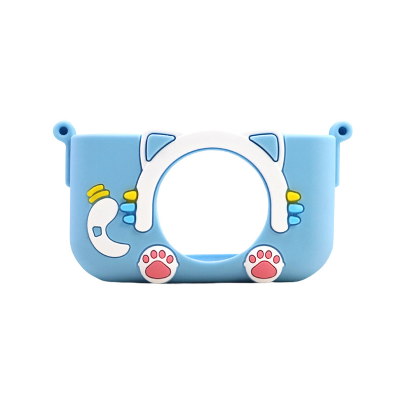 Carcasă mini pentru cameră pentru copii – unicorn astronaut, silicon, protecție anti-cadere, LCD de 1 inch, sub 1 MP