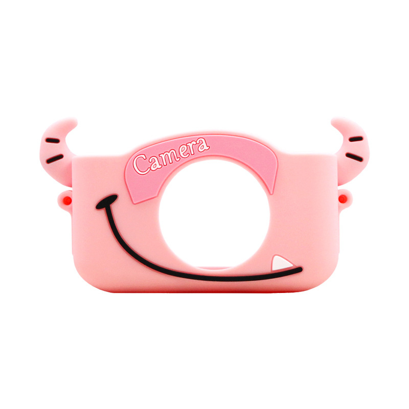 Carcasă mini pentru cameră pentru copii – unicorn astronaut, silicon, protecție anti-cadere, LCD de 1 inch, sub 1 MP