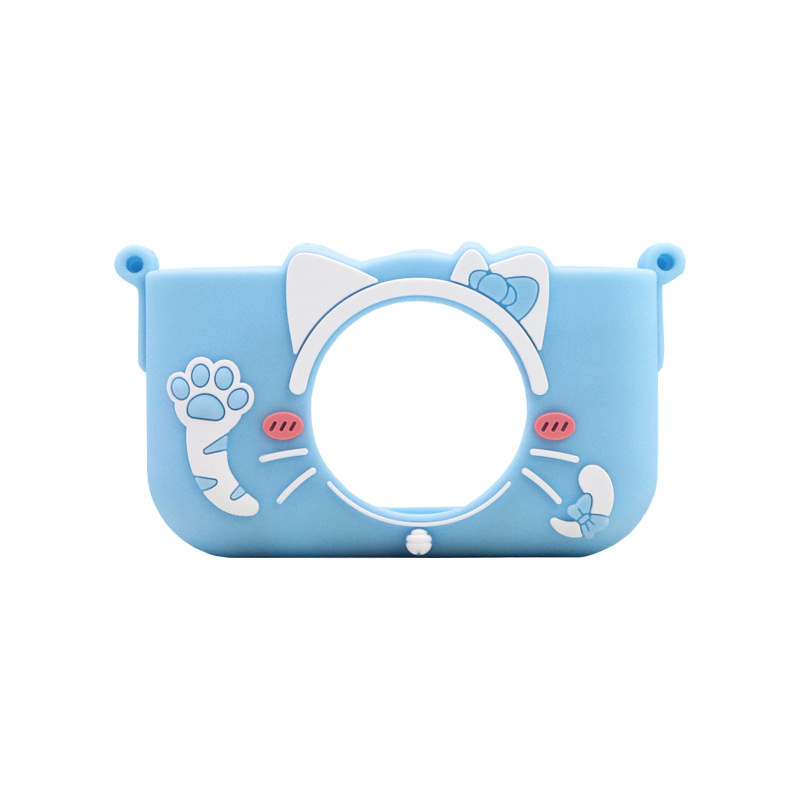 Carcasă mini pentru cameră pentru copii – unicorn astronaut, silicon, protecție anti-cadere, LCD de 1 inch, sub 1 MP