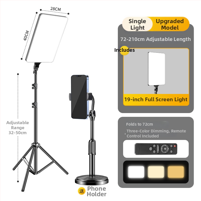 Food tablet light - iluminare desktop LED pentru fotografierea mâncării, fibră de carbon, compatibilitate universală