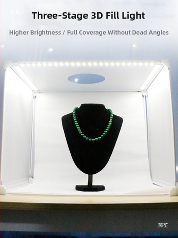 LED svetelná krabica na fotografovanie šperkov s jemným osvetlením pre video