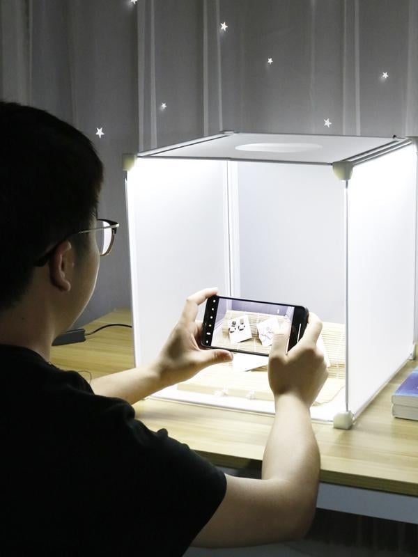 Cutie LED pentru fotografierea bijuteriilor cu iluminare difuză pentru videoclipuri