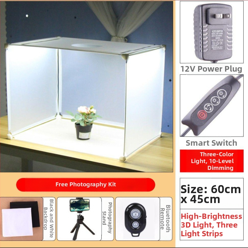 LED svetelná krabica na fotografovanie šperkov s jemným osvetlením pre video