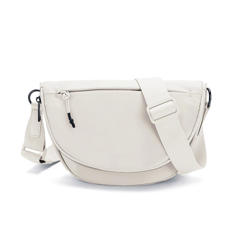 Poliészterből készült crossbody táska félkör alakú dizájnnal – uniszex, lélegző, vízálló, kopásálló, lopás elleni.