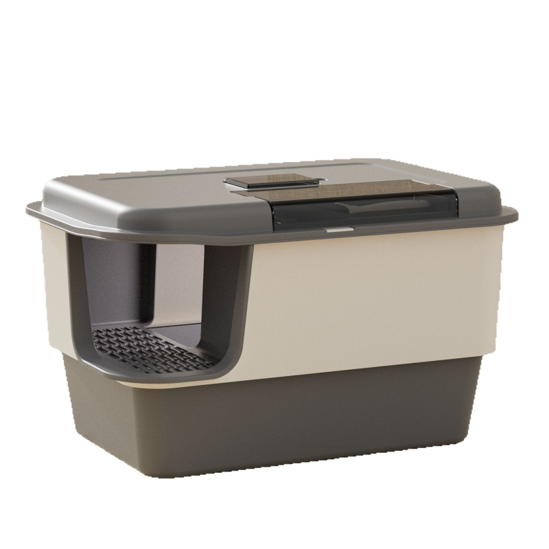 Κουτί άμμου γάτας, πλήρως κλειστό, απομονώνει οσμές, αντιπιτσιλιστικό, τύπος διαδρόμου, PP υλικό