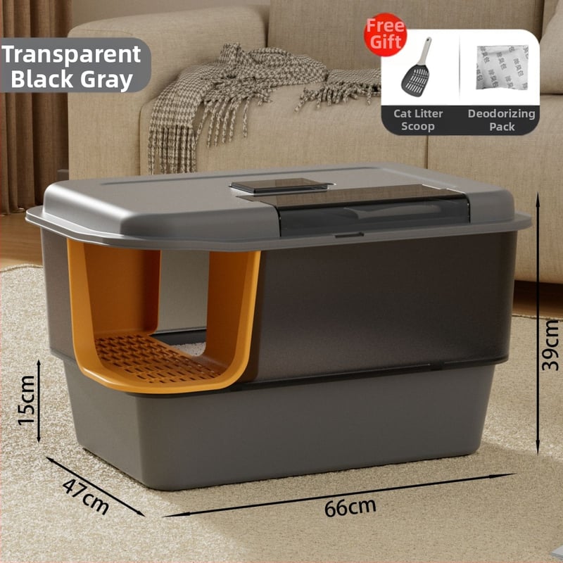 Κουτί άμμου γάτας, πλήρως κλειστό, απομονώνει οσμές, αντιπιτσιλιστικό, τύπος διαδρόμου, PP υλικό