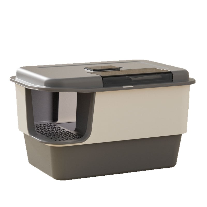 Κουτί άμμου γάτας, πλήρως κλειστό, απομονώνει οσμές, αντιπιτσιλιστικό, τύπος διαδρόμου, PP υλικό
