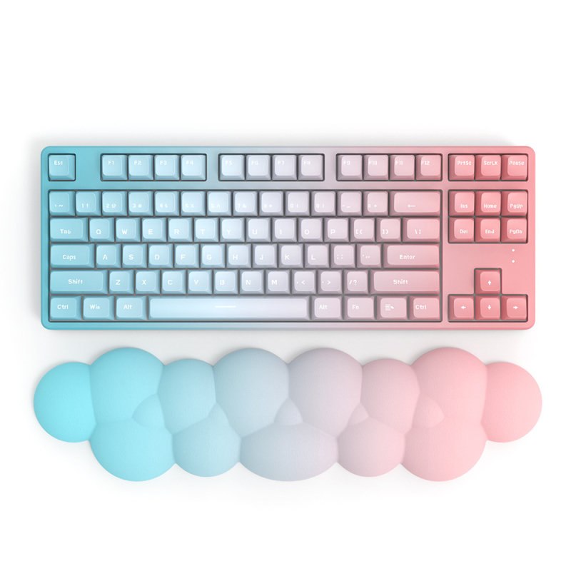 PIWIJOY suport de încheietură din silicon pentru tastatură mecanică – model nor, față dublă, anti-derapare, pentru gaming