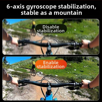 M66 akciókamera – 5K HD sportkamera, optikai képstabilizálás, 50x optikai zoom, 1.5 inch LCD-kijelző, éjszakai felvétel, vlog és vezetés felvétele