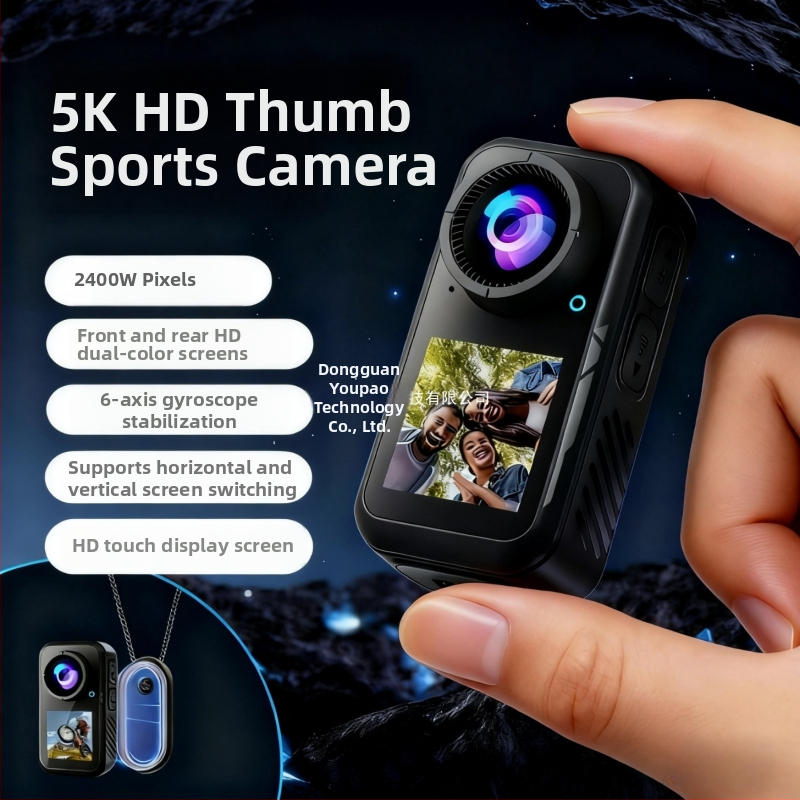 M66 akciókamera – 5K HD sportkamera, optikai képstabilizálás, 50x optikai zoom, 1.5 inch LCD-kijelző, éjszakai felvétel, vlog és vezetés felvétele