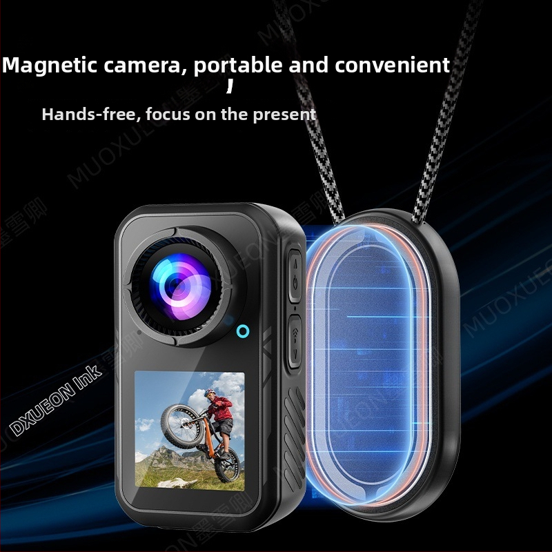 M66 akciókamera – 5K HD sportkamera, optikai képstabilizálás, 50x optikai zoom, 1.5 inch LCD-kijelző, éjszakai felvétel, vlog és vezetés felvétele