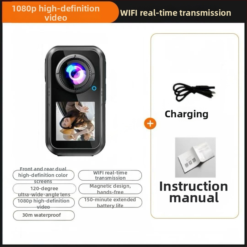 M66 akciókamera – 5K HD sportkamera, optikai képstabilizálás, 50x optikai zoom, 1.5 inch LCD-kijelző, éjszakai felvétel, vlog és vezetés felvétele