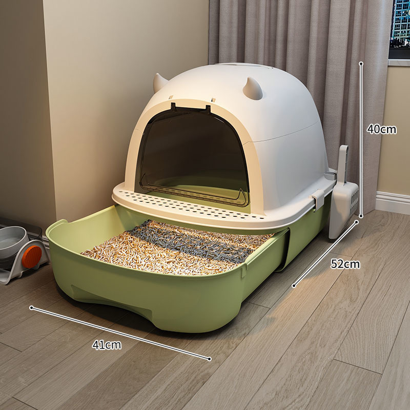 Κλειστό κουτί άμμου γάτας σε στυλ συρταριού, με αποσμητικό, αντιπιτσιλιστικό και αδιάβροχο