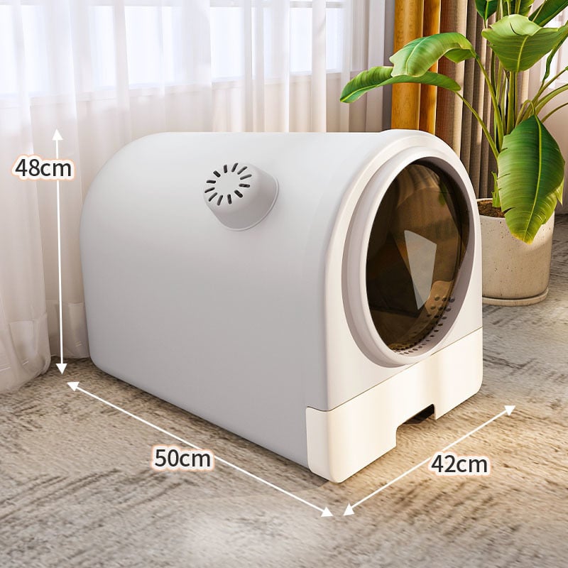 Κλειστό κουτί άμμου γάτας σε στυλ συρταριού, με αποσμητικό, αντιπιτσιλιστικό και αδιάβροχο