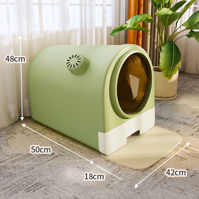 Κλειστό κουτί άμμου γάτας σε στυλ συρταριού, με αποσμητικό, αντιπιτσιλιστικό και αδιάβροχο